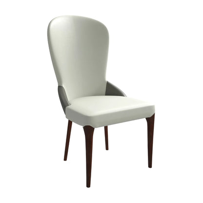 Havana Leather Dining Chair with a Two-Tone Color Design and Rubberwood Legs - Elax Furniture
