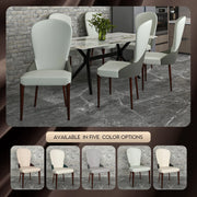 Havana Leather Dining Chair with a Two-Tone Color Design and Rubberwood Legs - Elax Furniture