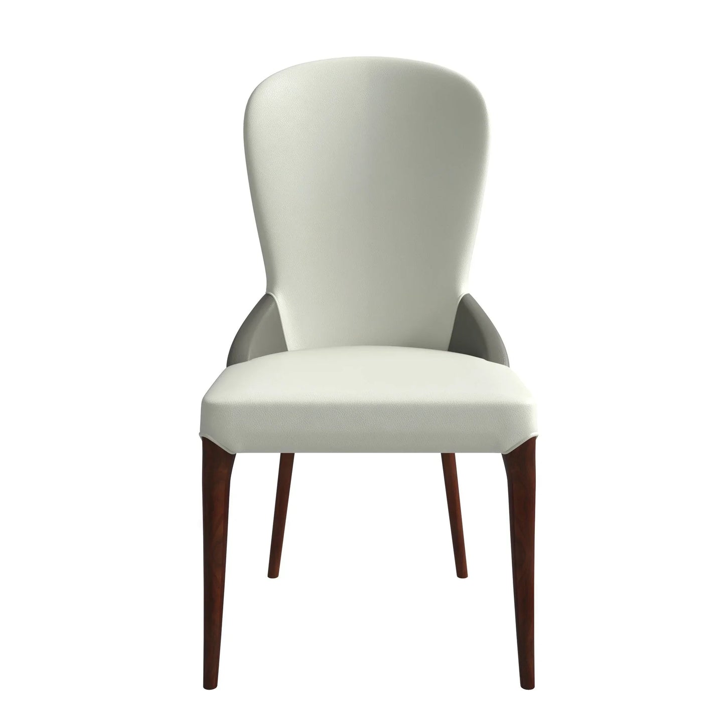 Havana Leather Dining Chair with a Two-Tone Color Design and Rubberwood Legs - Elax Furniture