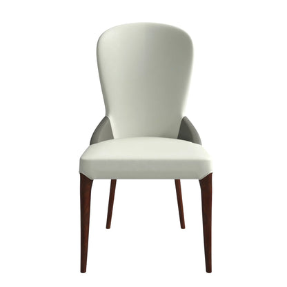 Havana Leather Dining Chair with a Two-Tone Color Design and Rubberwood Legs - Elax Furniture