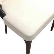 Havana Leather Dining Chair with a Two-Tone Color Design and Rubberwood Legs - Elax Furniture