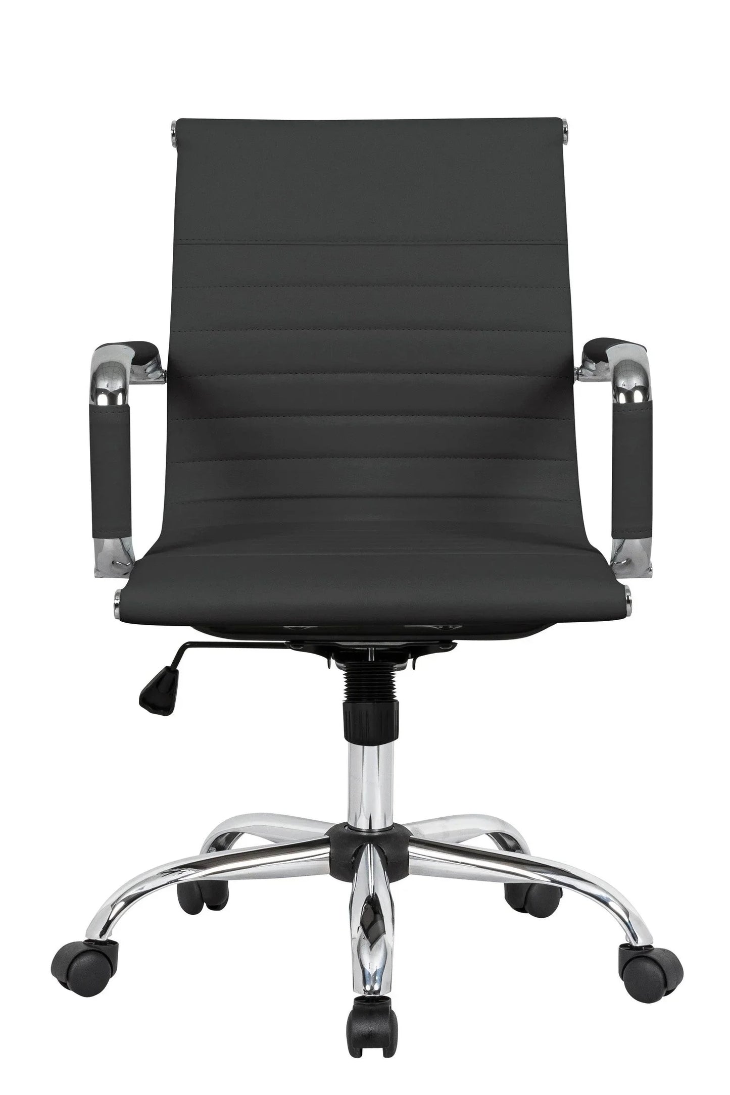 Harris Mid-Back Leather Adjustable Office Conference Chair with Armrests - Elax Furniture