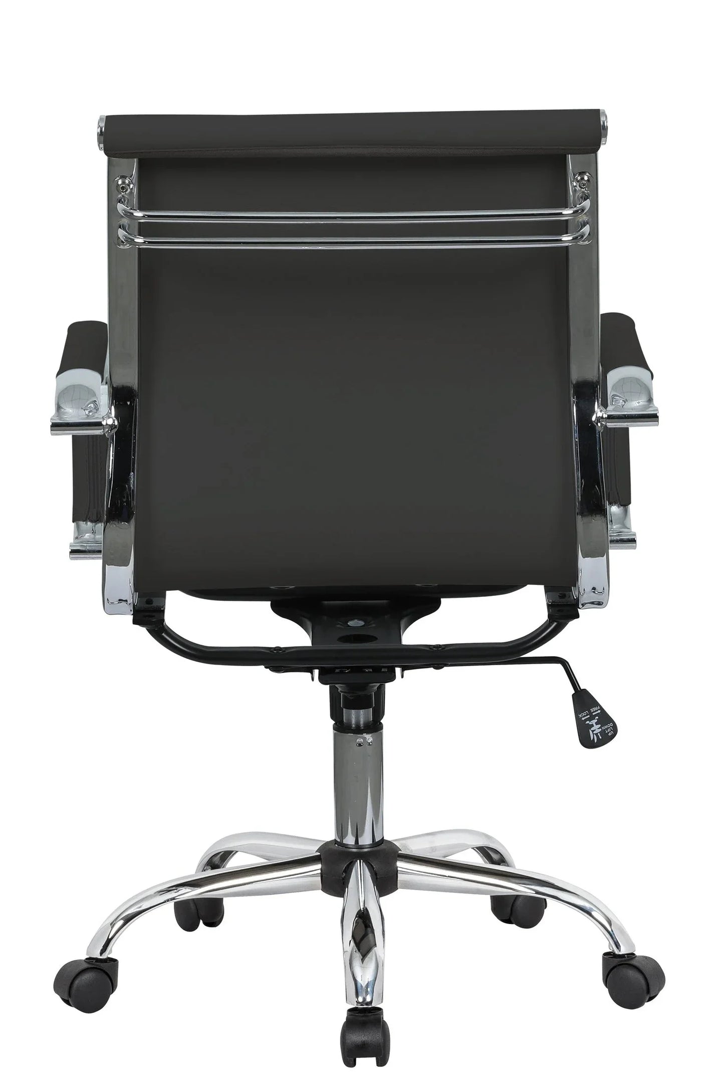 Harris Mid-Back Leather Adjustable Office Conference Chair with Armrests - Elax Furniture