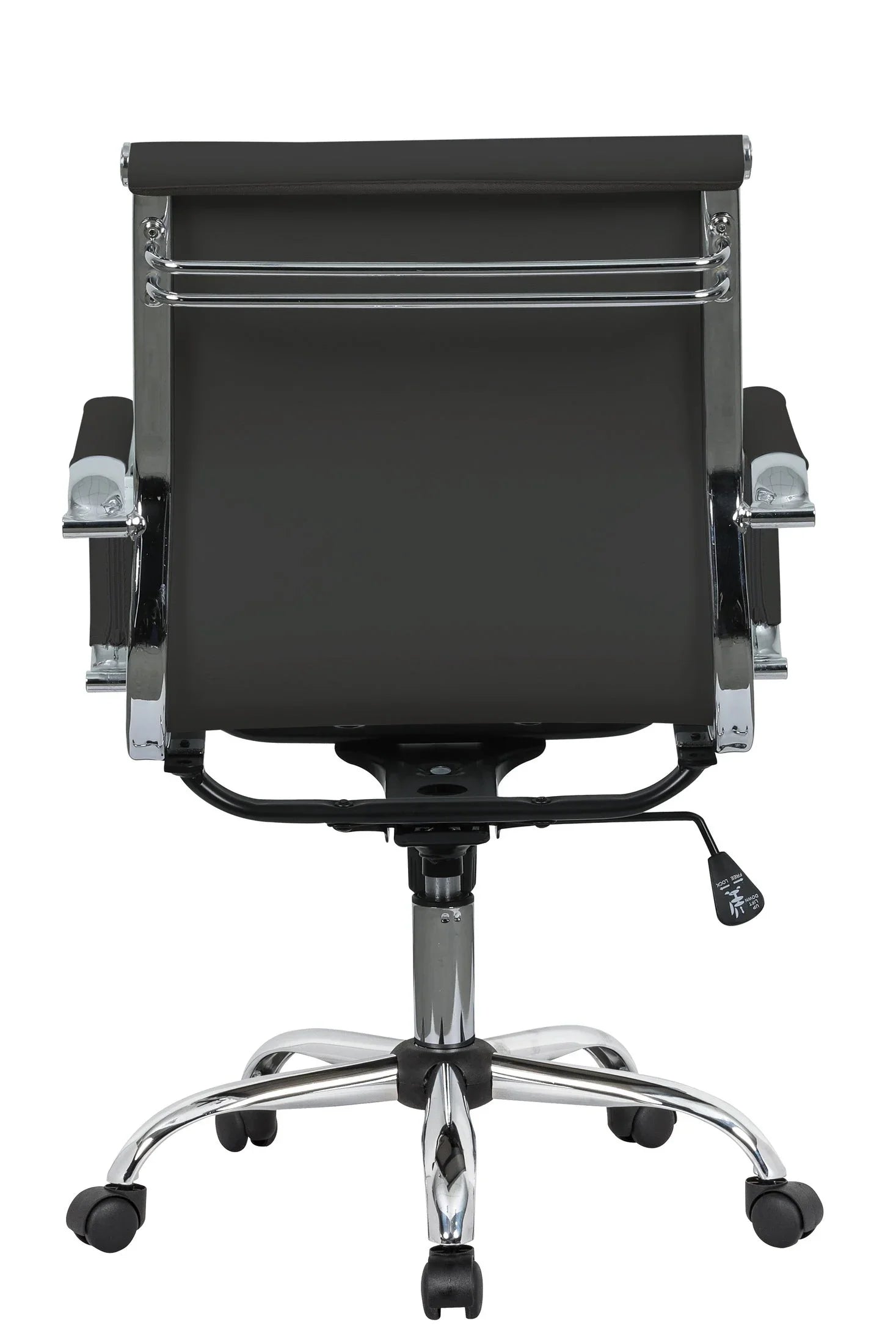 Harris Mid-Back Leather Adjustable Office Conference Chair with Armrests - Elax Furniture