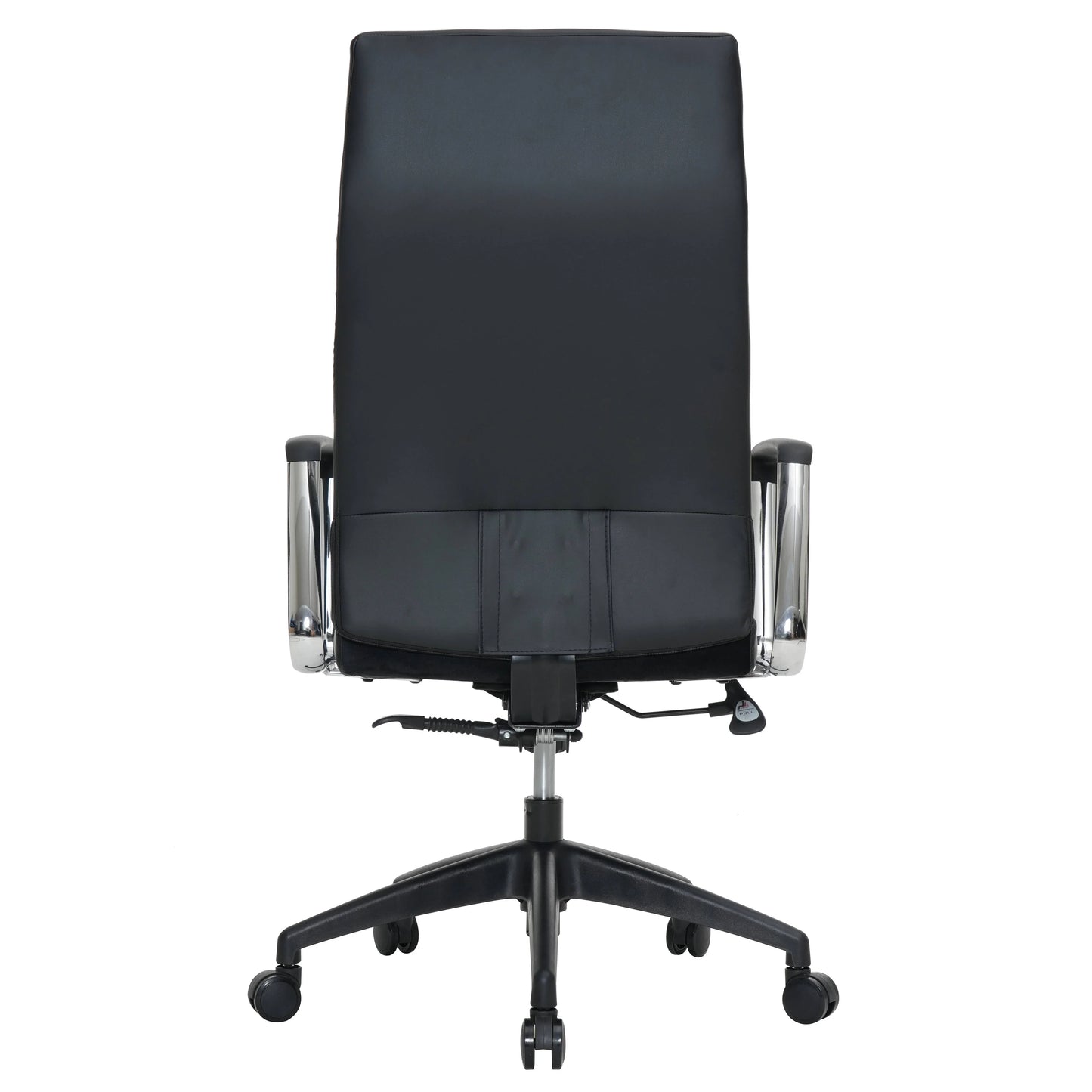 Hilton High-Back Leather Office Chair Adjustable Seat Height in Nylon - Elax Furniture