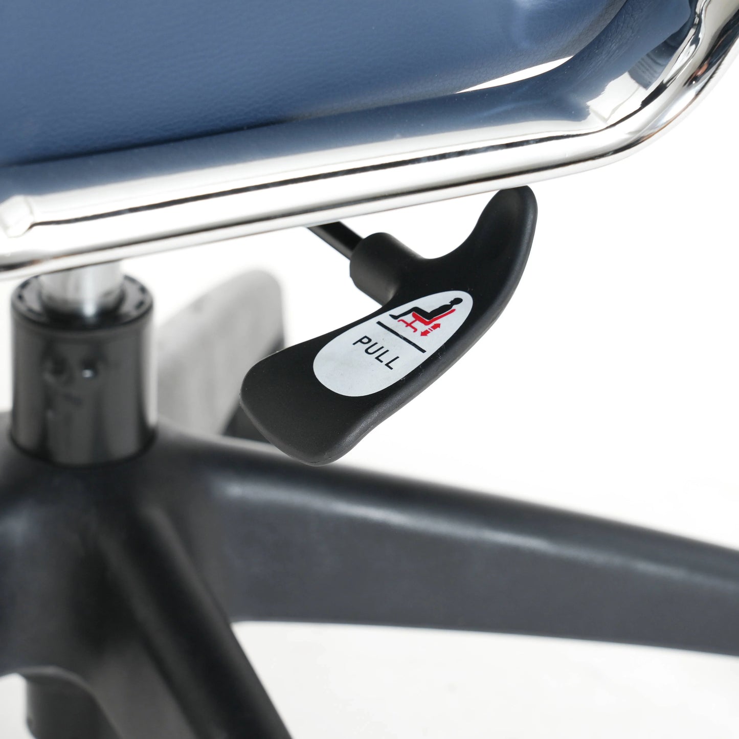 Hilton High-Back Leather Office Chair Adjustable Seat Height in Nylon - Elax Furniture