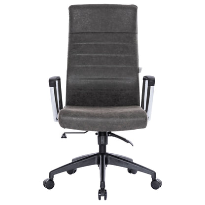 Hilton High-Back Leather Office Chair Adjustable Seat Height in Nylon - Elax Furniture