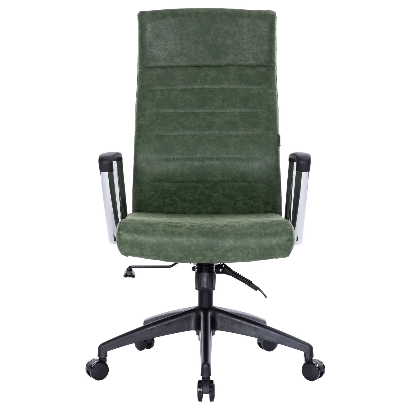 Hilton High-Back Leather Office Chair Adjustable Seat Height in Nylon - Elax Furniture