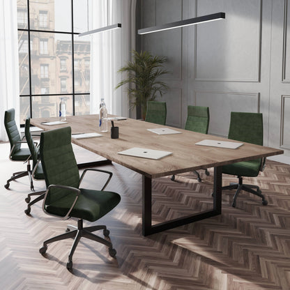 Hilton High-Back Leather Office Chair Adjustable Seat Height in Nylon - Elax Furniture