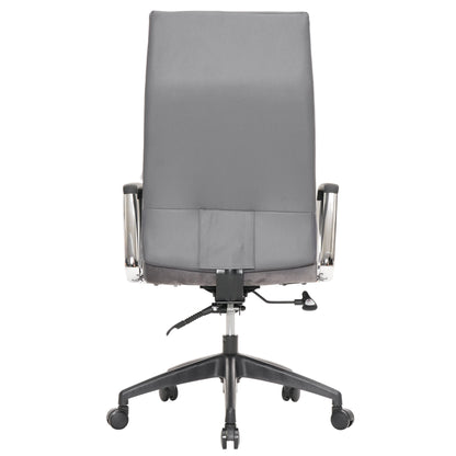 Hilton High-Back Leather Office Chair Adjustable Seat Height in Nylon - Elax Furniture