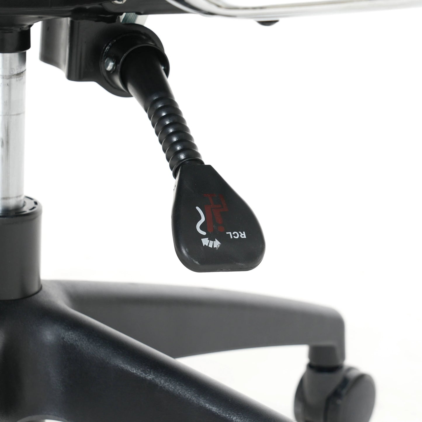 Hilton High-Back Leather Office Chair Adjustable Seat Height in Nylon - Elax Furniture