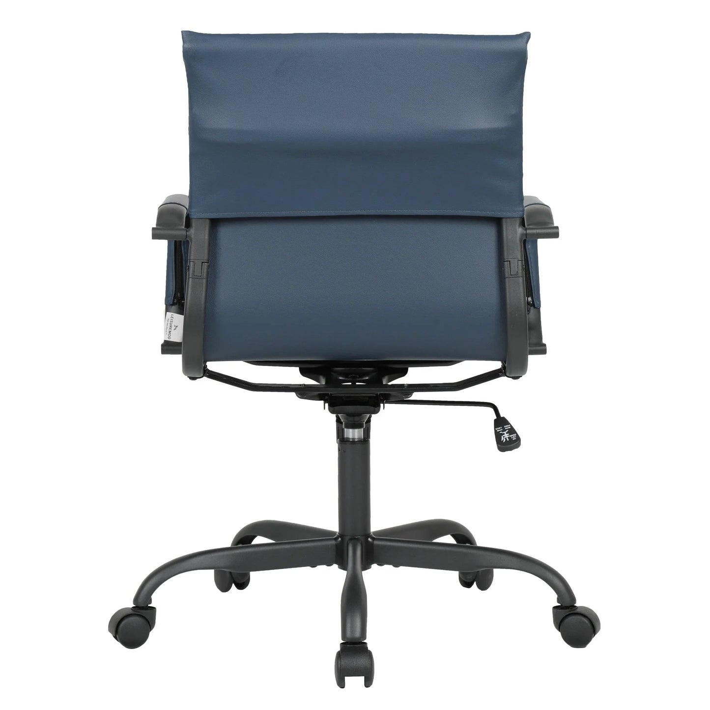 Harris Mid-Back Leather Adjustable Office Conference Chair with Armrests - Elax Furniture