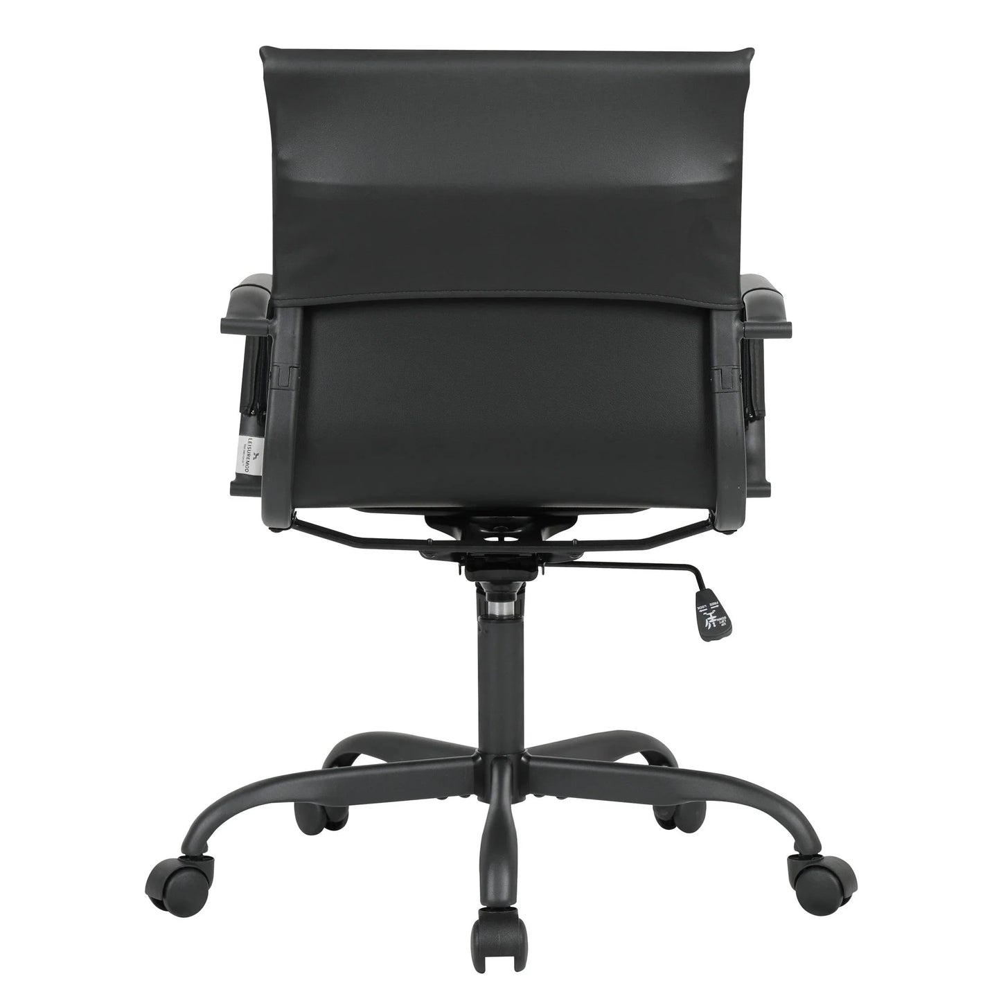 Harris Mid-Back Leather Adjustable Office Conference Chair with Armrests - Elax Furniture