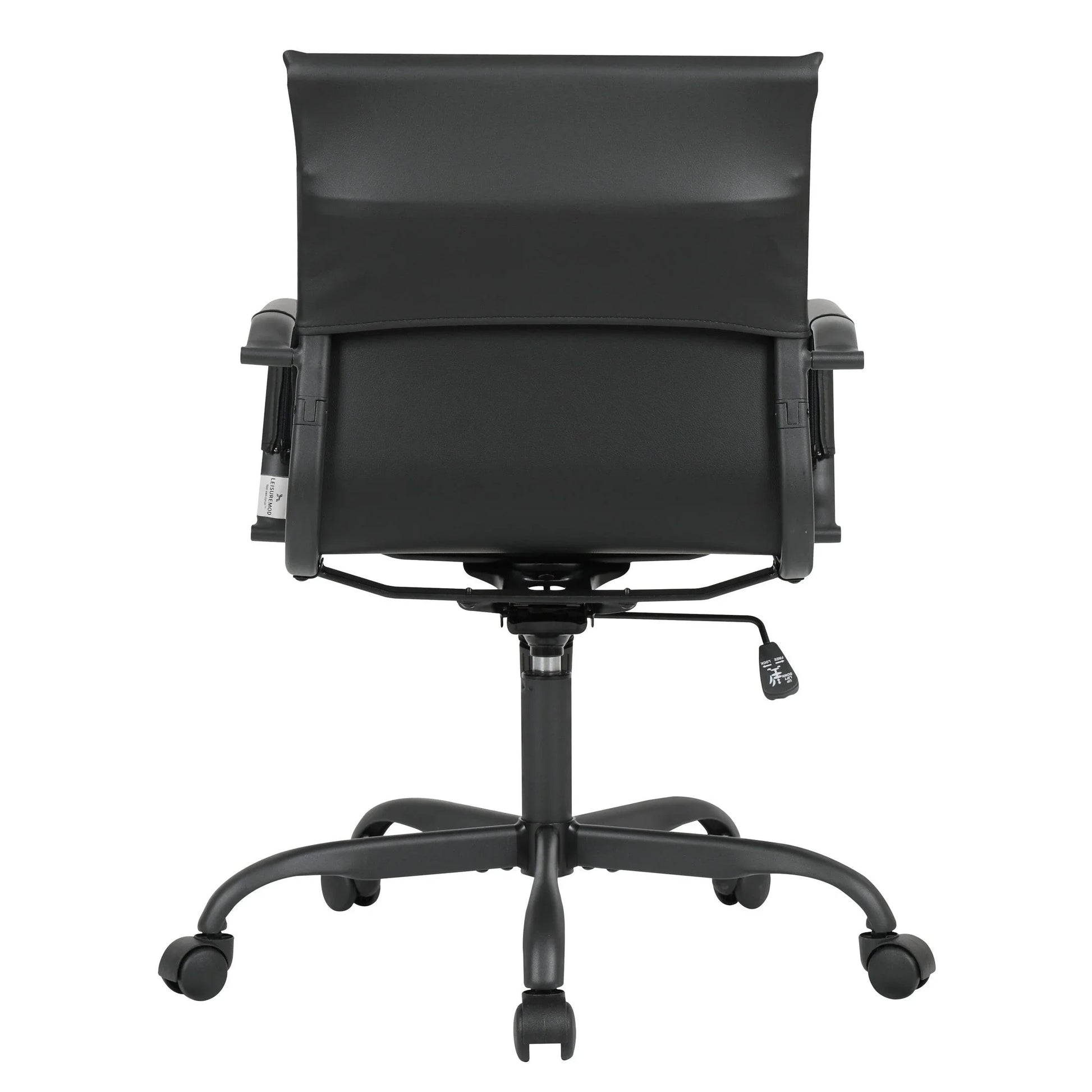Harris Mid-Back Leather Adjustable Office Conference Chair with Armrests - Elax Furniture