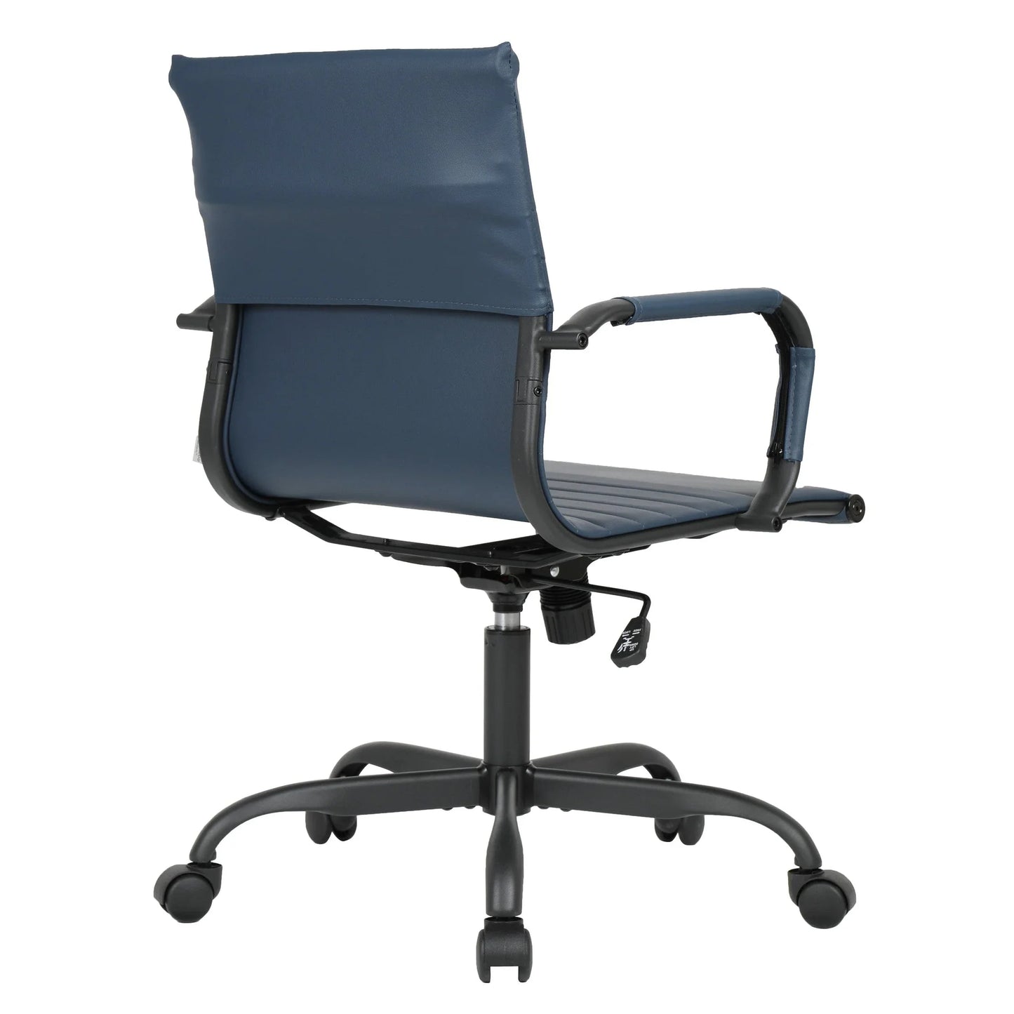 Harris Mid-Back Leather Adjustable Office Conference Chair with Armrests - Elax Furniture