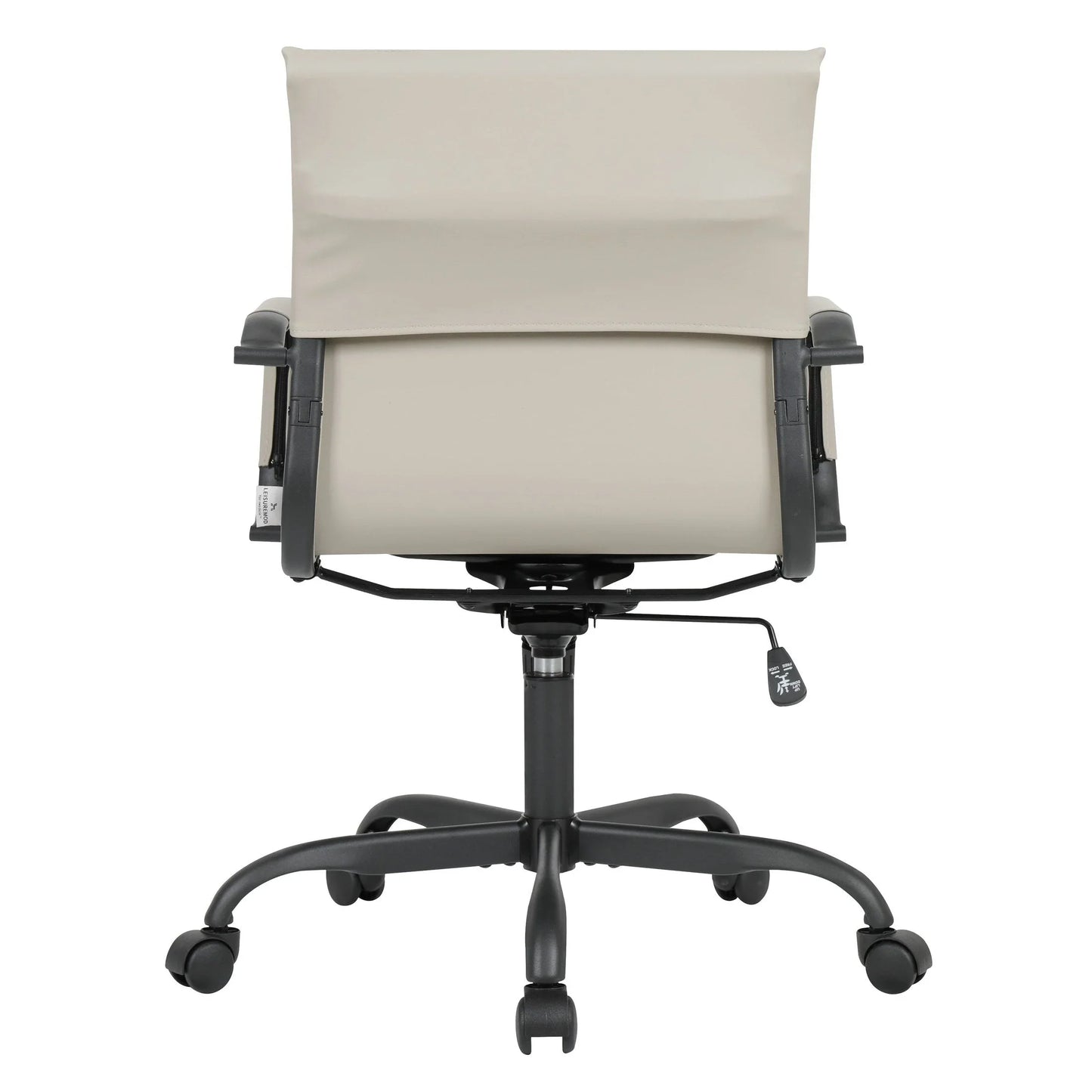 Harris Mid-Back Leather Adjustable Office Conference Chair with Armrests - Elax Furniture