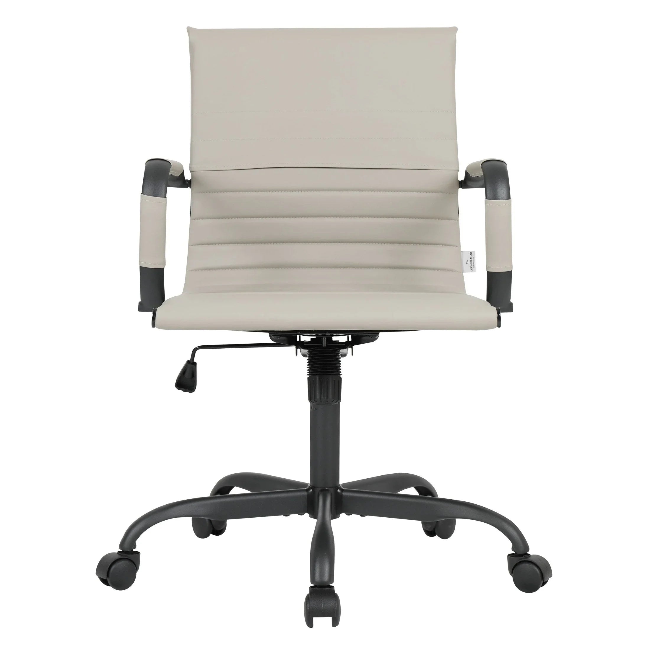 Harris Mid-Back Leather Adjustable Office Conference Chair with Armrests - Elax Furniture