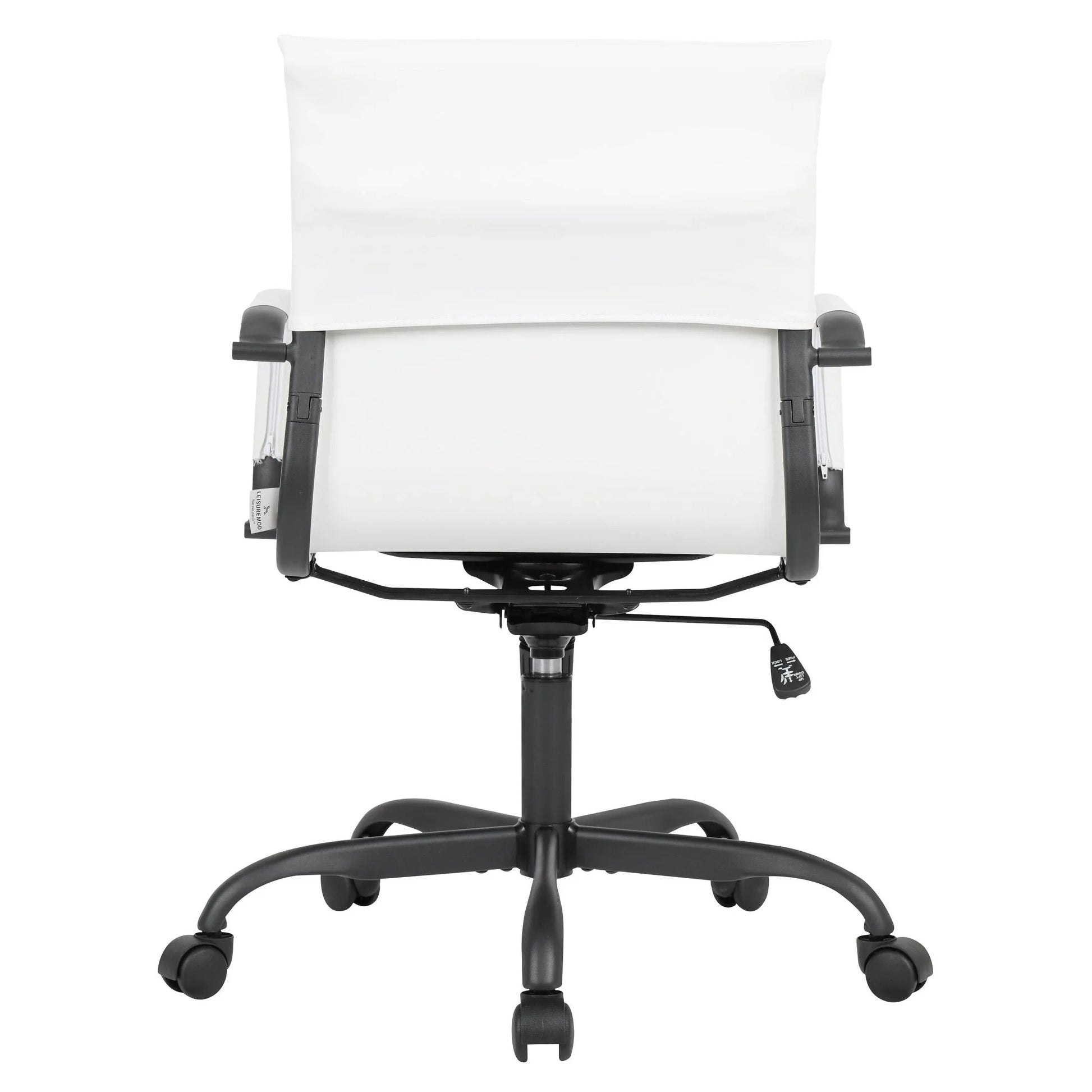 Harris Mid-Back Leather Adjustable Office Conference Chair with Armrests - Elax Furniture
