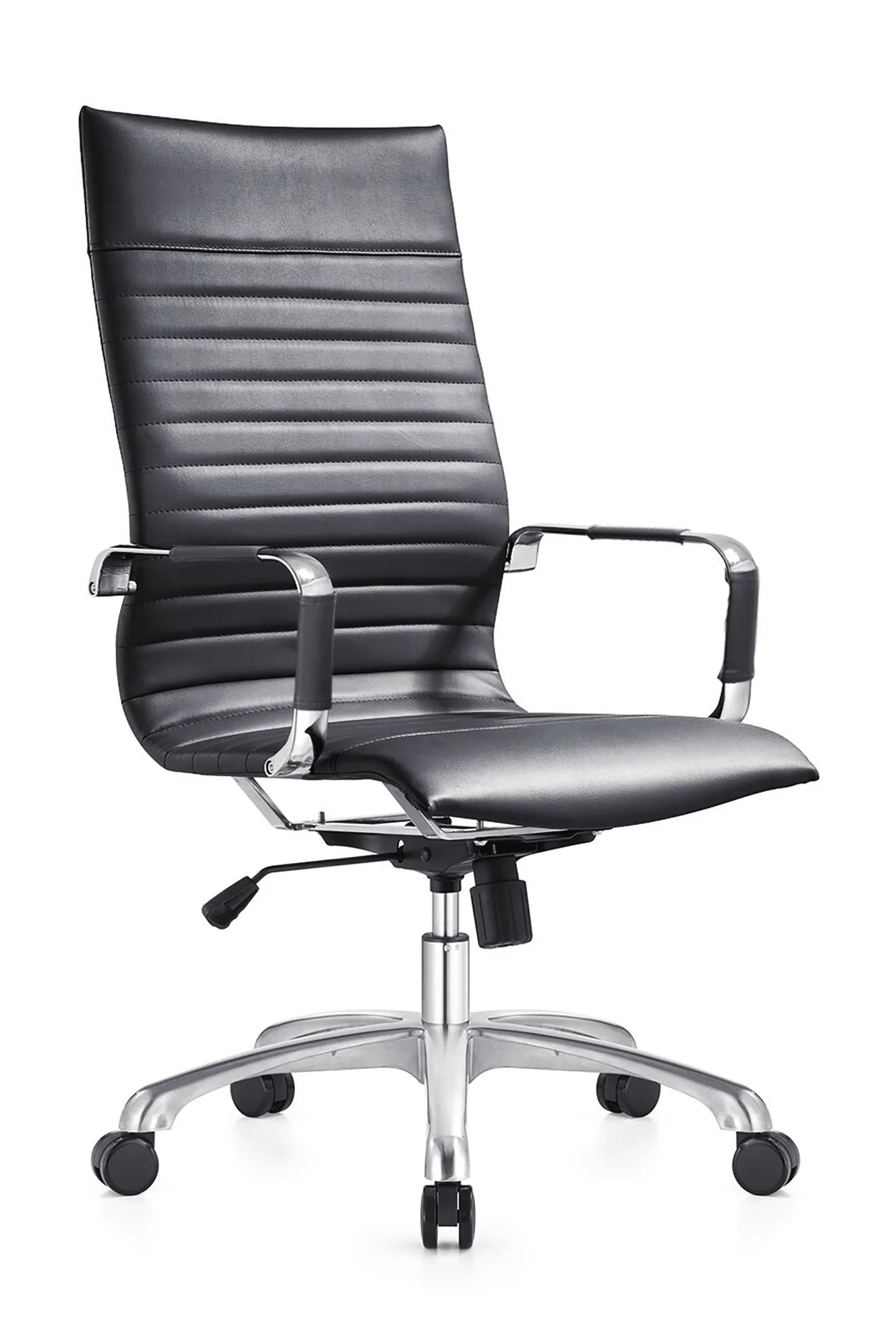 Harris Leather High-Back Adjustable Office Conference Chair with Armrests - Elax Furniture