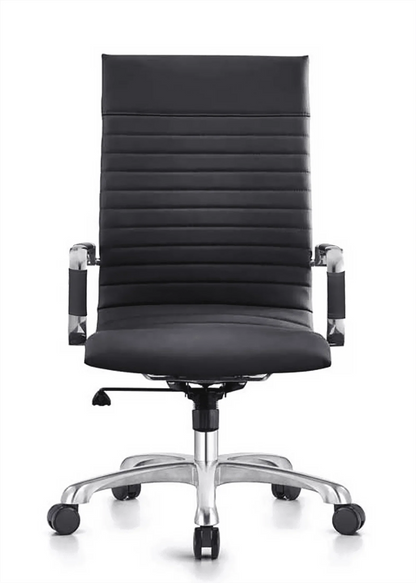 Harris Leather High-Back Adjustable Office Conference Chair with Armrests - Elax Furniture