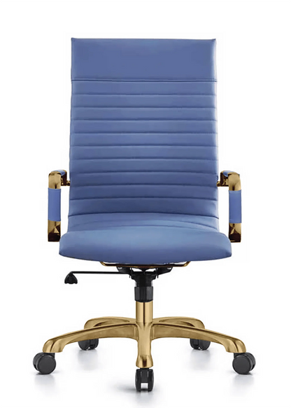 Harris Leather High-Back Adjustable Office Conference Chair with Armrests - Elax Furniture