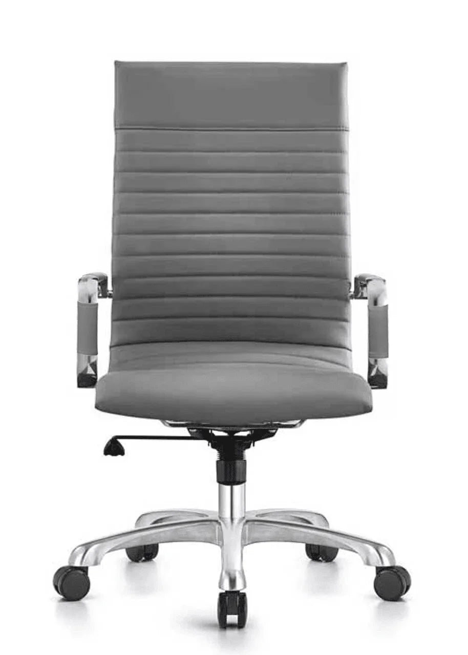Harris Leather High-Back Adjustable Office Conference Chair with Armrests - Elax Furniture