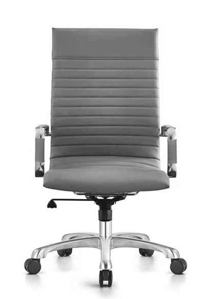 Harris Leather High-Back Adjustable Office Conference Chair with Armrests - Elax Furniture