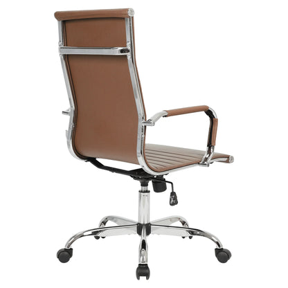 Harris Leather High-Back Adjustable Office Conference Chair with Armrests - Elax Furniture