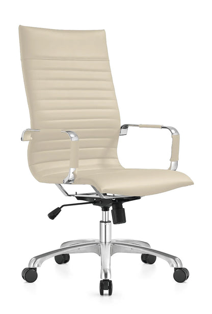 Harris Leather High-Back Adjustable Office Conference Chair with Armrests - Elax Furniture