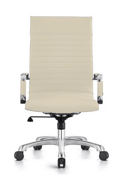 Harris Leather High-Back Adjustable Office Conference Chair with Armrests - Elax Furniture