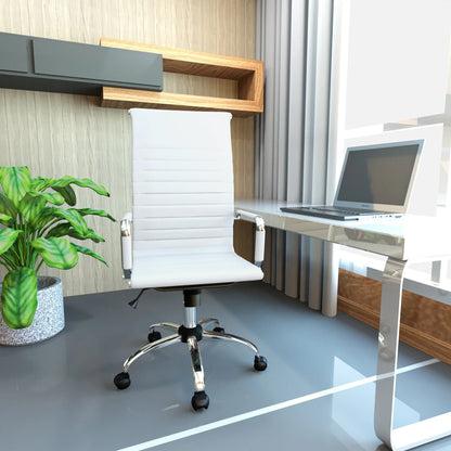 Harris Leather High-Back Adjustable Office Conference Chair with Armrests - Elax Furniture