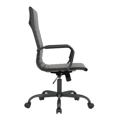 Harris Leather High-Back Adjustable Office Conference Chair with Armrests - Elax Furniture