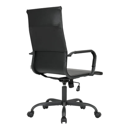 Harris Leather High-Back Adjustable Office Conference Chair with Armrests - Elax Furniture