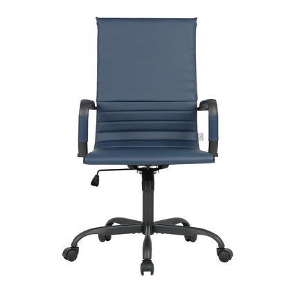 Harris Leather High-Back Adjustable Office Conference Chair with Armrests - Elax Furniture