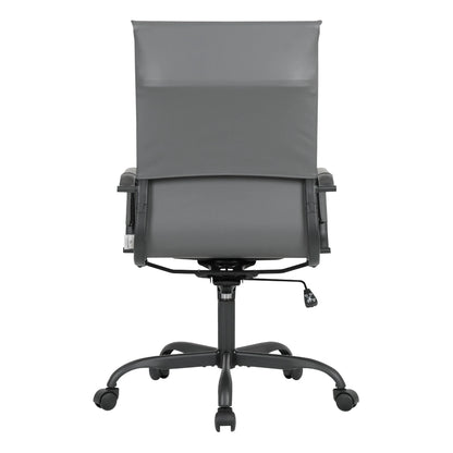 Harris Leather High-Back Adjustable Office Conference Chair with Armrests - Elax Furniture