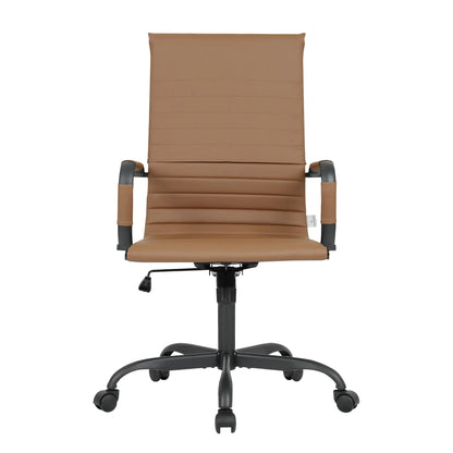 Harris Leather High-Back Adjustable Office Conference Chair with Armrests - Elax Furniture