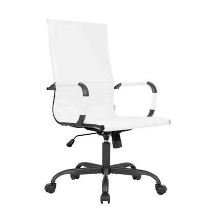 Harris Leather High-Back Adjustable Office Conference Chair with Armrests - Elax Furniture