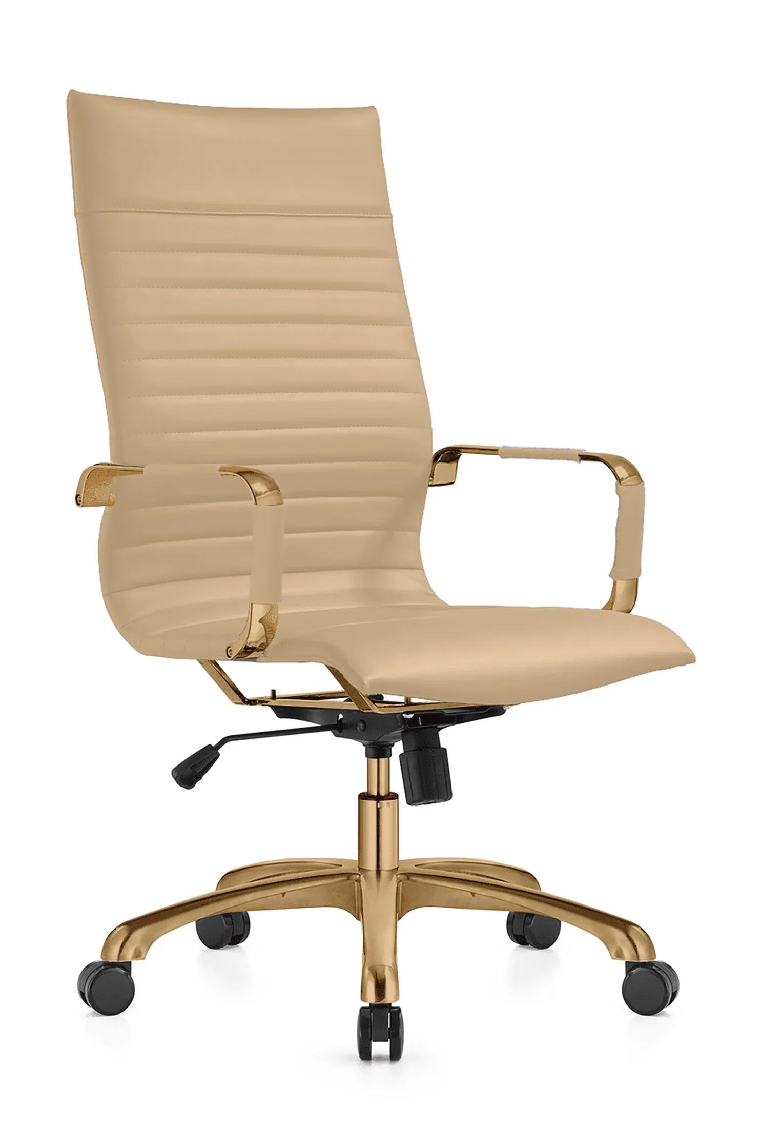 Harris Leather High-Back Adjustable Office Conference Chair with Armrests - Elax Furniture