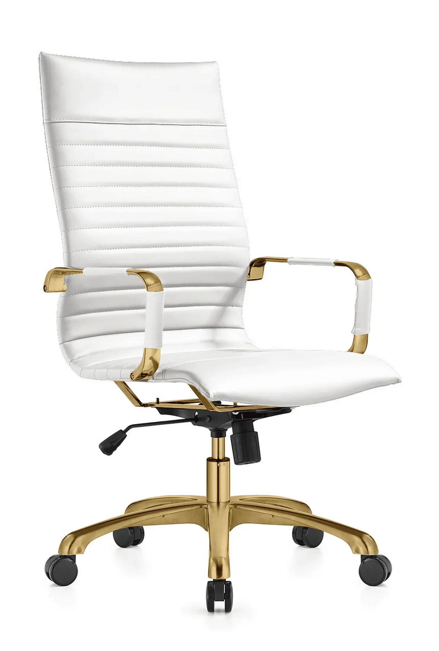 Harris Leather High-Back Adjustable Office Conference Chair with Armrests - Elax Furniture