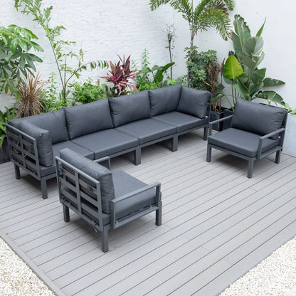 Hamilton 6-Piece Aluminum Patio Conversation Set With Cushions - Elax Furniture