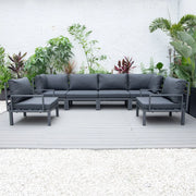 Hamilton 6-Piece Aluminum Patio Conversation Set With Cushions - Elax Furniture