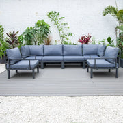 Hamilton 6-Piece Aluminum Patio Conversation Set With Cushions - Elax Furniture