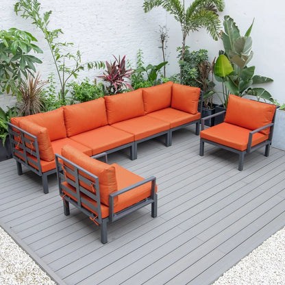 Hamilton 6-Piece Aluminum Patio Conversation Set With Cushions - Elax Furniture