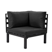 Hamilton 7-Piece Aluminum Patio Conversation Set With Coffee Table And Cushions - Elax Furniture