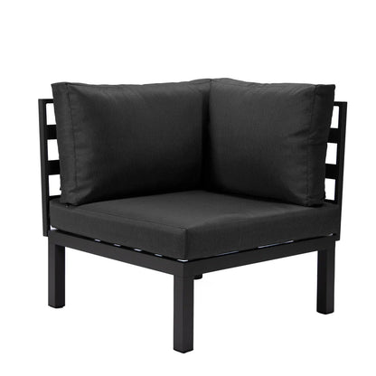 Hamilton 7-Piece Aluminum Patio Conversation Set With Coffee Table And Cushions - Elax Furniture