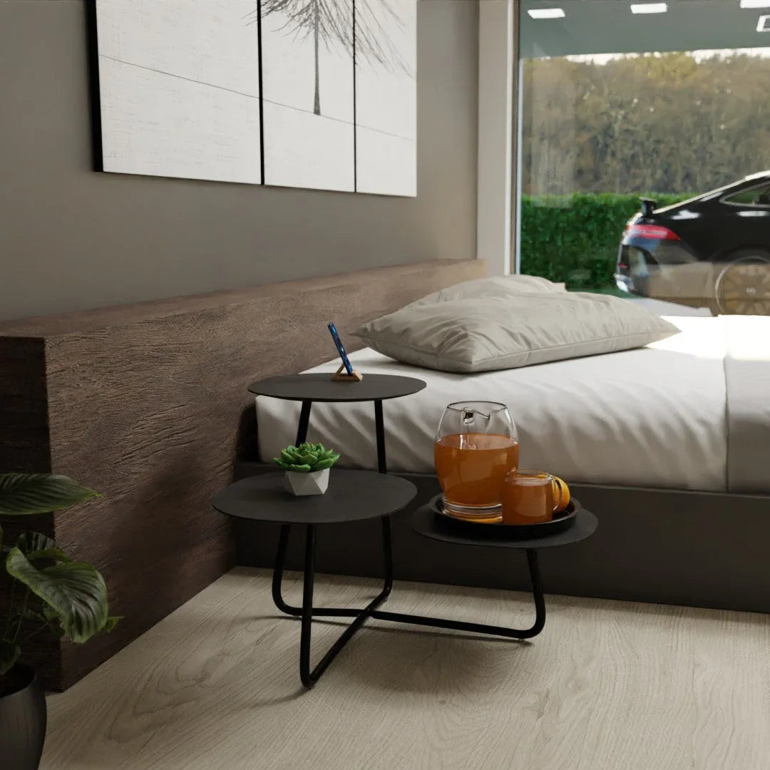 Hazelton Multi-Top End Tables with Manufactured Wood Top and Powder Coated Steel Frame - Elax Furniture