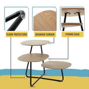Hazelton Multi-Top End Tables with Manufactured Wood Top and Powder Coated Steel Frame - Elax Furniture