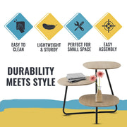 Hazelton Multi-Top End Tables with Manufactured Wood Top and Powder Coated Steel Frame - Elax Furniture