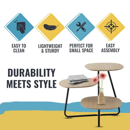 Hazelton Multi-Top End Tables with Manufactured Wood Top and Powder Coated Steel Frame - Elax Furniture