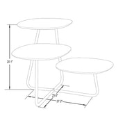 Hazelton Multi-Top End Tables with Manufactured Wood Top and Powder Coated Steel Frame - Elax Furniture